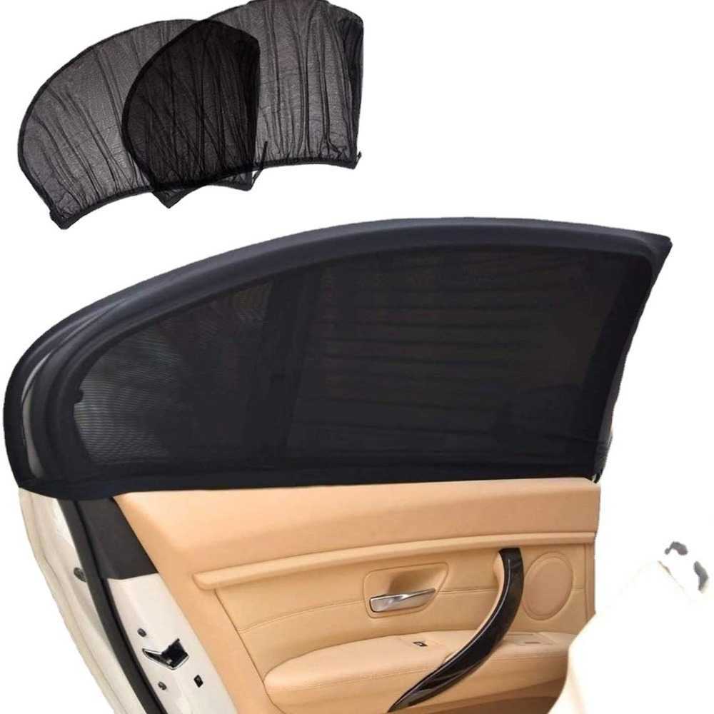 1/2pcs Car Mesh Sunshade Sun Visor Auto UV Protect Curtain Sunshade Mesh SUV Front Side Window Car Mosquito Net for Camping