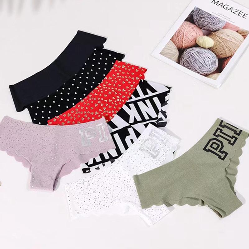 Women's Panties CaSo Women's Ice Silk Traceless Underwear Pink Sexy Wave Edge Letter Love Big Red Solid Color Dot A2-803, A2-803-brown
Women's Panties CaSo Women's Ice Silk Traceless Underwear Pink Sexy Wave Edge Letter Love Big Red Solid Color Dot A2-803, A2-803-brown