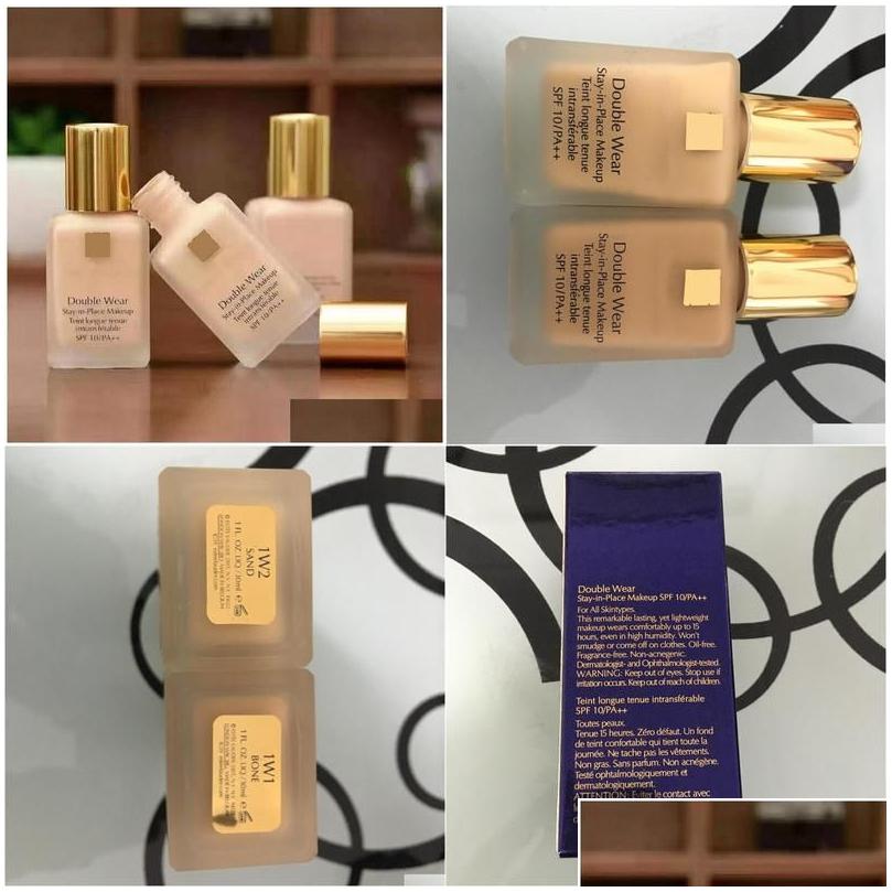 Foundation Ouble Wear Liquid Cosmetics 30Ml Spf10 Matte Cream Makeup Drop Delivery Health Beauty Face Dh2Og Dhl3U