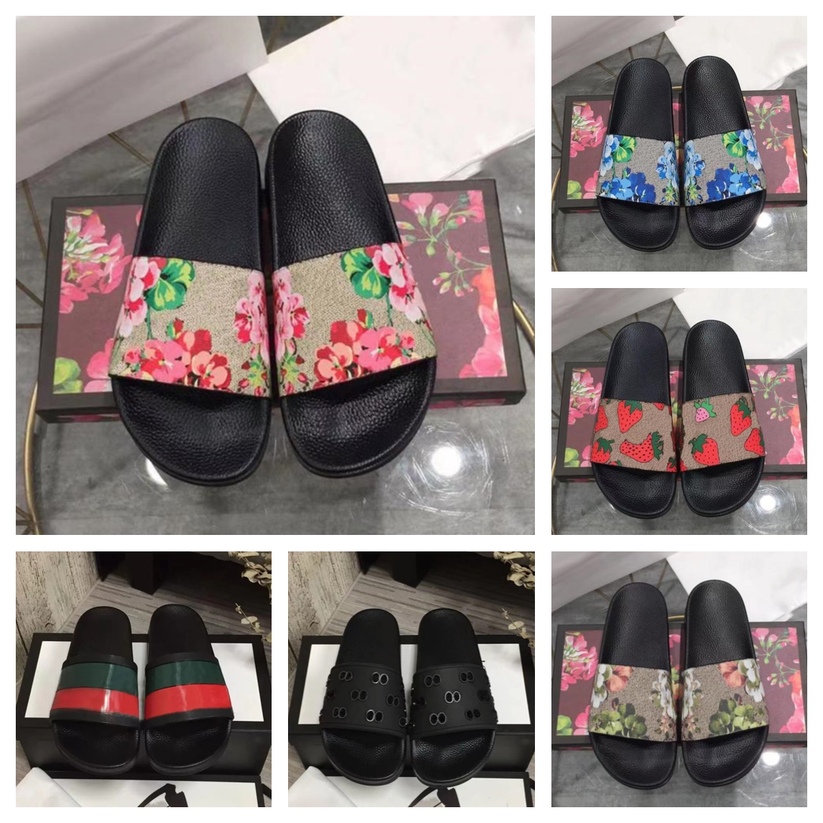 Designer 2023 guccie slippers Men Women gucci slides with Box floral Strawberry print web rubber slide Canvas green flowers guccis Sandal Summer Flat Slipper, #51
Designer 2023 guccie slippers Men Women gucci slides with Box floral Strawberry print web rubber slide Canvas green flowers guccis Sandal Summer Flat Slipper, #51