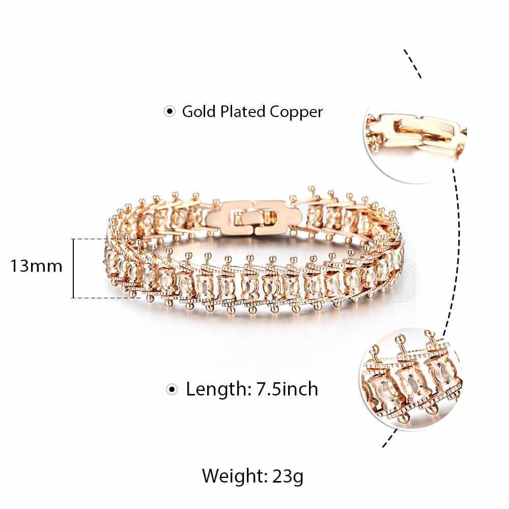 Link Chain Simple 585 Rose Gold Color Bracelet for Women Men Smooth Carved Beads Ball Chain Bangle Jewelry Dropshipping 7.5inch CB28 G230208
