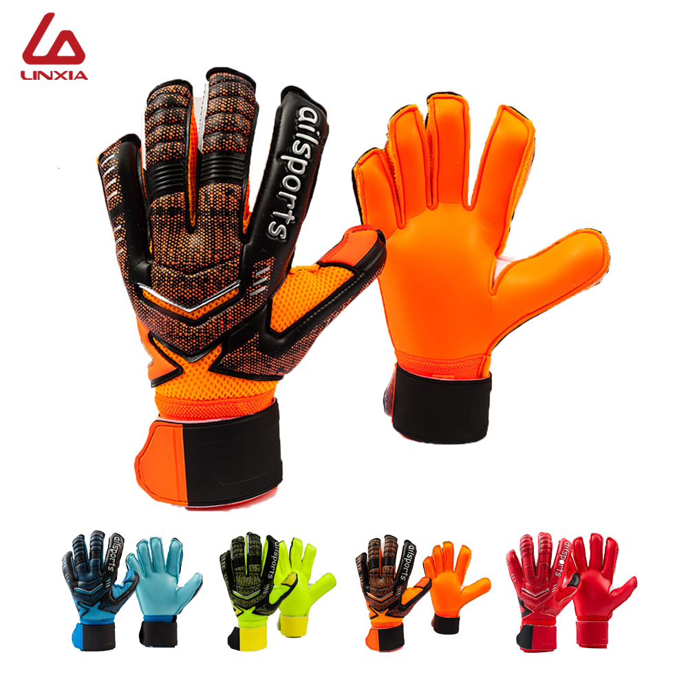 Sports Gloves Professional Goalkeeper Gloves Thickened Latex Finger Protection Kids Adults Size 5 to 11 luva de goleiro futbol Gloves 230209