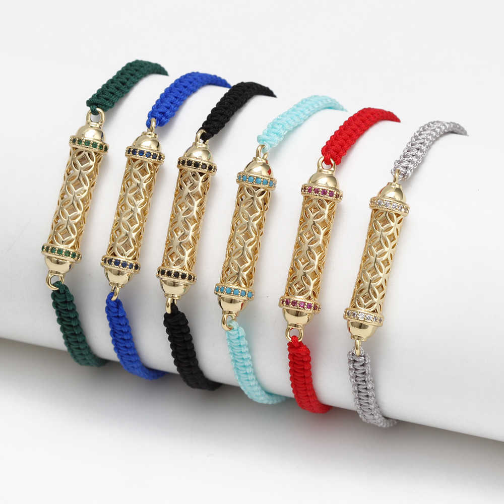 Link Chain Card Zircon Enamel Connector Bracelet For Women Girls Fashion Jewelry Accessories Gift Adjustable Cord Chain Bracelet 2022 G230208