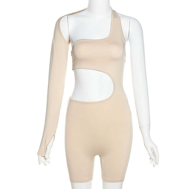 2023 women summer romper jumpsuit women's new spring long-sleeved sexy cut-out sports clubwear jumpsuits amp rompers