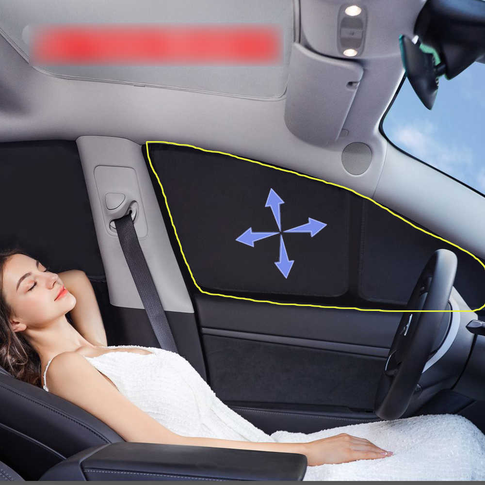 Car Sun Shade For Tesla Model 3 Y X S 2021 2022 Windshield Sunshade Cover Protector Front Side Window Privacy Blind Shading Kids