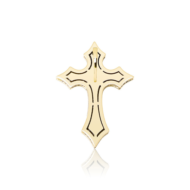 Iced Out Cubic Zirconia Cross Pendants Personalized Necklaces For Men And Women Bling CZ Stone Party Gifts Hip Hop Rock Bijoux Christain Wolf Tide Rap