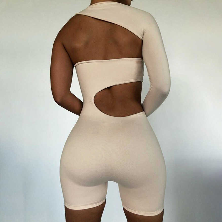 2023 women summer romper jumpsuit women's new spring long-sleeved sexy cut-out sports clubwear jumpsuits amp rompers