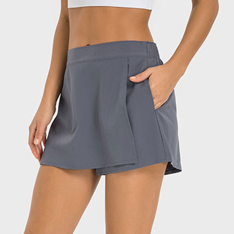 L-228 Water-Cooled Fabric Yoga shorts Mid-Rise Side-Slit Tennis Skirt Women Tennis Shorts Cool Sports Short Skirts, Black
L-228 Water-Cooled Fabric Yoga shorts Mid-Rise Side-Slit Tennis Skirt Women Tennis Shorts Cool Sports Short Skirts, Black