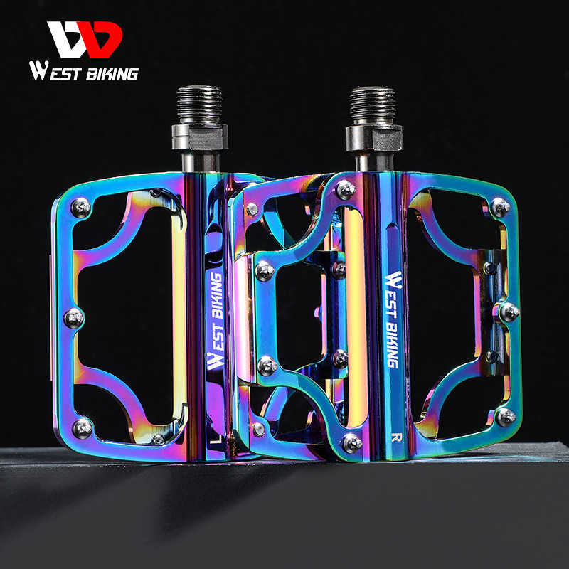 Bike Pedals WEST BIKING Bicycle Pedals 3 Bearings Ultralight Aluminium Alloy Road Bike MTB Flat Pedal With Removable Non-Slip Screws Pins 0208
Bike Pedals WEST BIKING Bicycle Pedals 3 Bearings Ultralight Aluminium Alloy Road Bike MTB Flat Pedal With Removable Non-Slip Screws Pins 0208