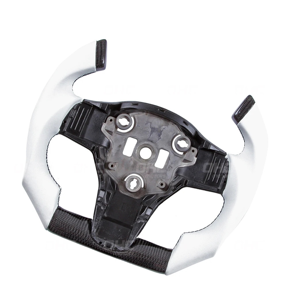 LED Racing Sport Carbon Fiber Steering Wheel for Tesla Model 3 Auto Steering System