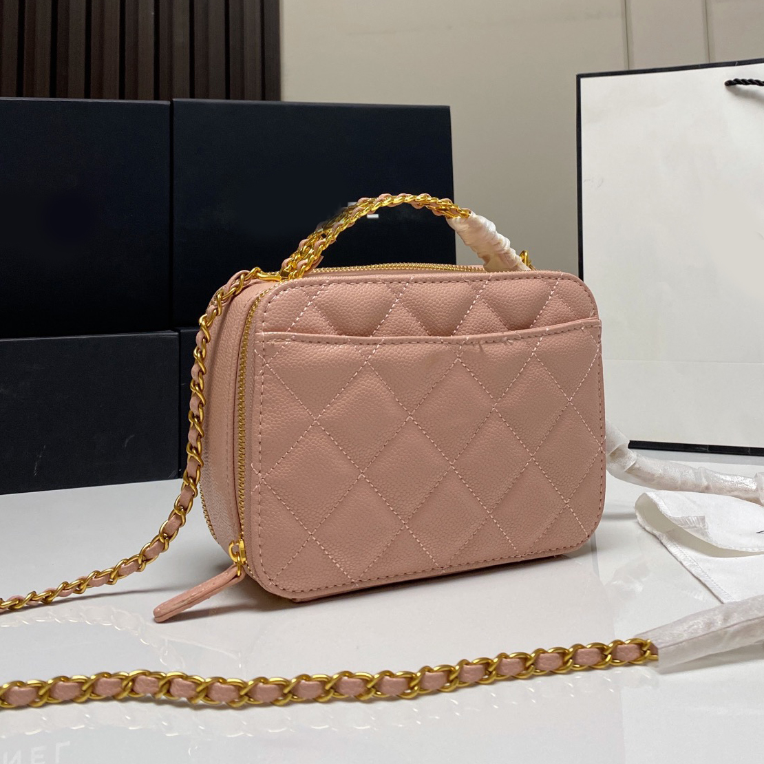 Shoulder Bags Luxurys Designers Quality High C Fashion women Vintage hollow handle cosmetic bag Handbags Crossbody wallet Totes Handbag Clutch ladies purse