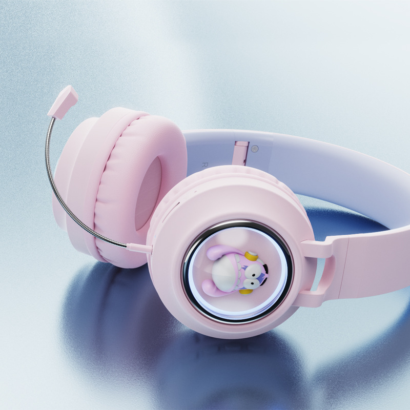 Headset Bluetooth Headphones Wireless Cartoon Figure Breathing Light Gaming Earphones with Mic