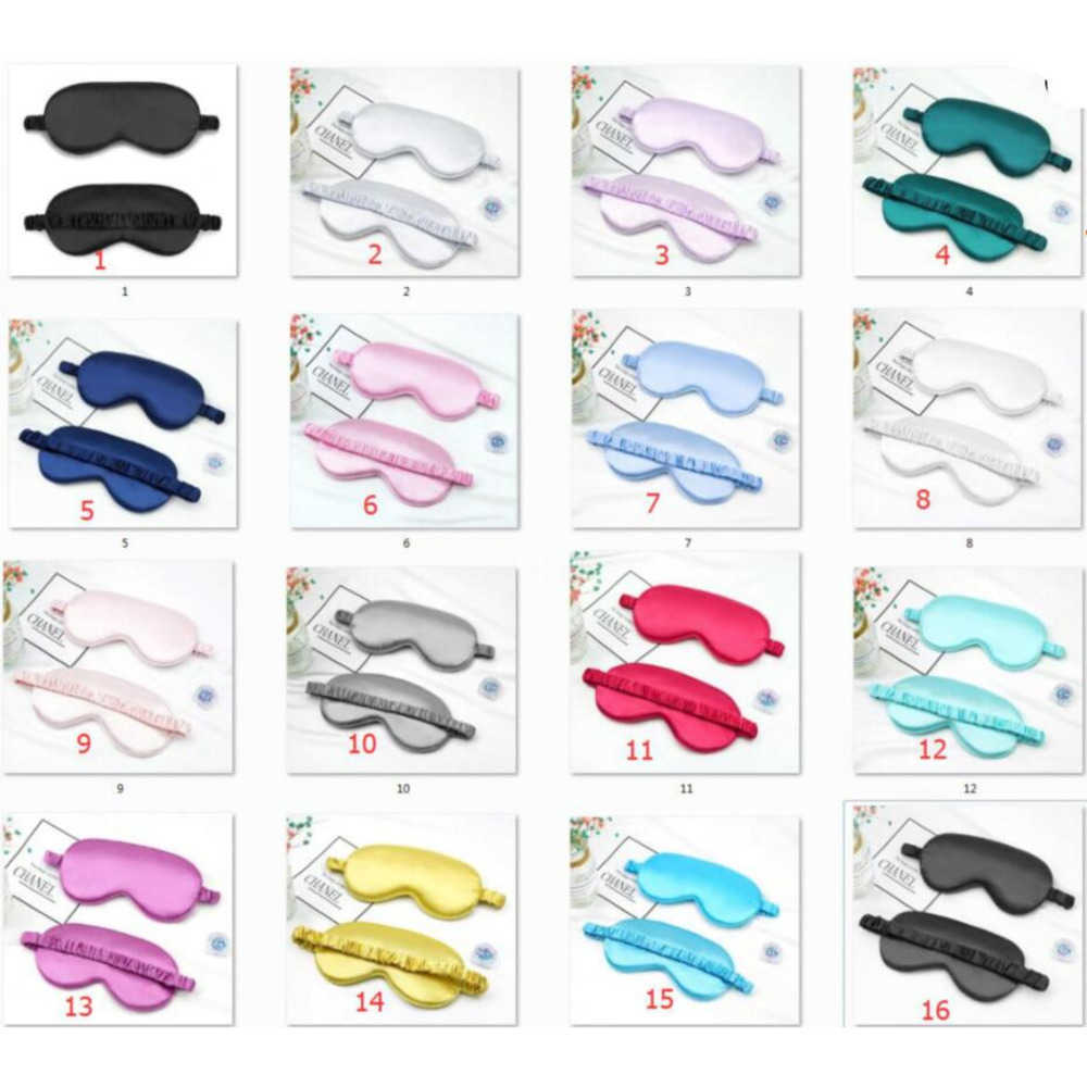 16 Colors Blue Pink Silk Sleep Masks Rest Shading Eye Mask Padded Shade Cover Eyepatch Travel Relax Aid Blindfolds Eyemask Mascaras De Seda Para Dormi
