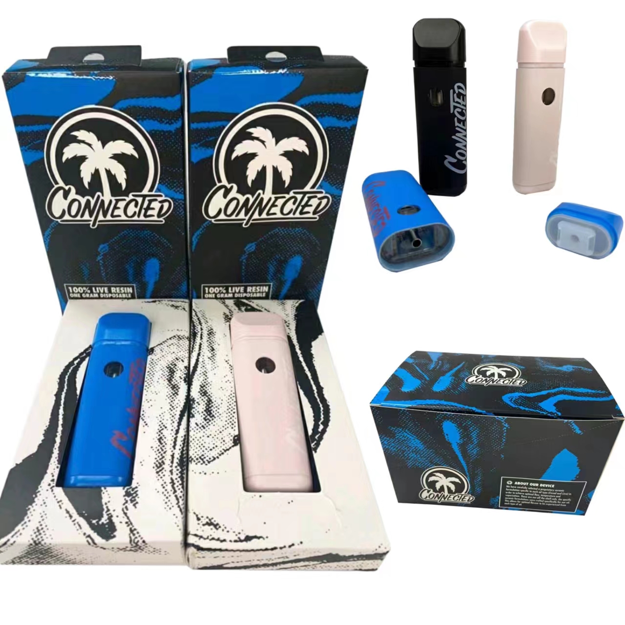 Connected Disposable Vape Pens E cigarettes 1.0ml empty cartridges vaporizer carts 380mAh rechargeable battery
Connected Disposable Vape Pens E cigarettes 1.0ml empty cartridges vaporizer carts 380mAh rechargeable battery