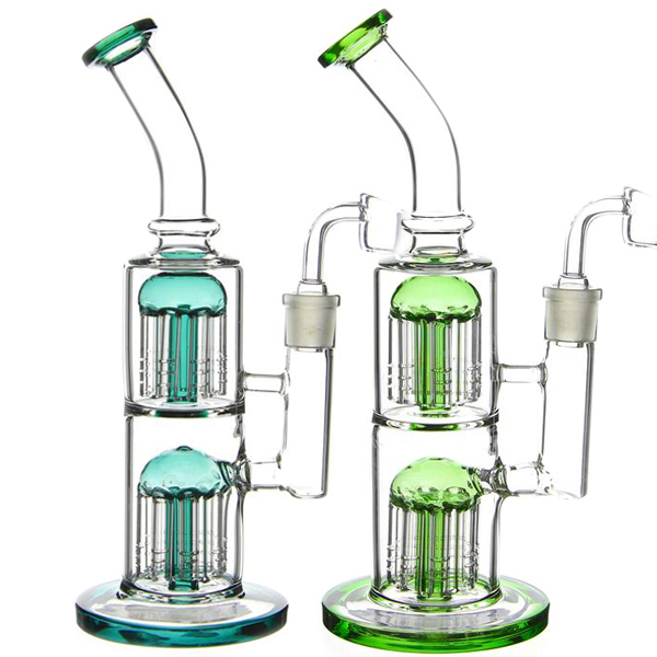 Glass Bongs Straight Hookahs Arm Tree Perc Percolator Smoke Water Pipe Dab Rigs Thick Smoking Oil Rig