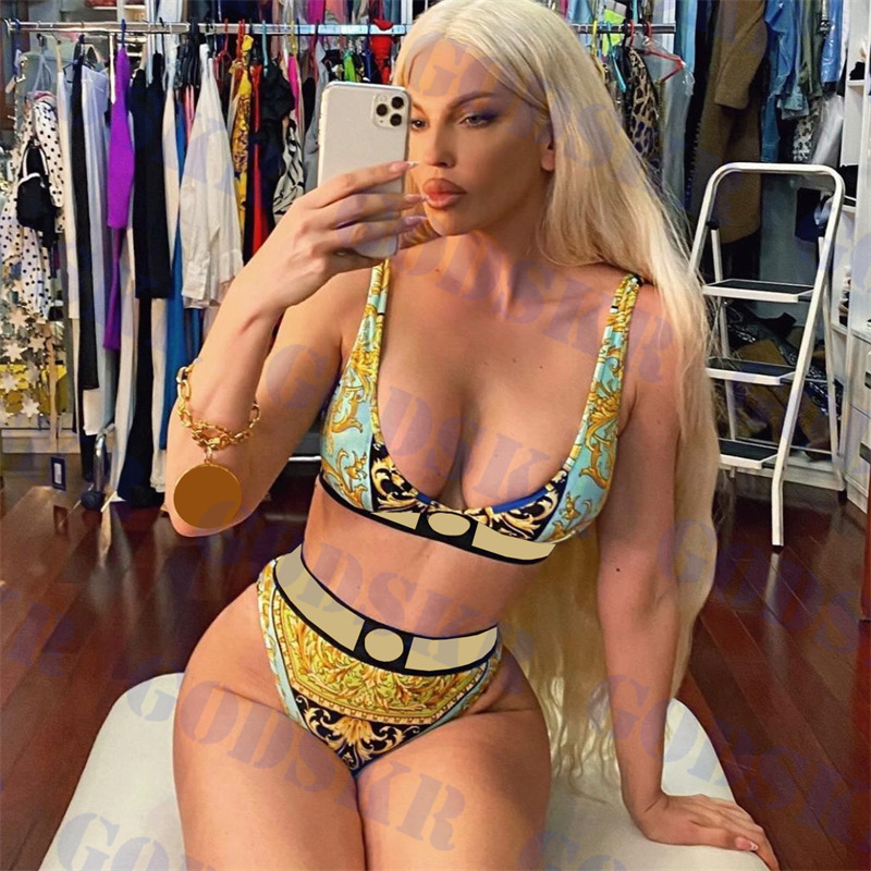 Designer Vintage Bikini Deep V Neck Swimsuit For Women High Waisted Womens Swimwear, Please contact me real pic
Designer Vintage Bikini Deep V Neck Swimsuit For Women High Waisted Womens Swimwear, Please contact me real pic