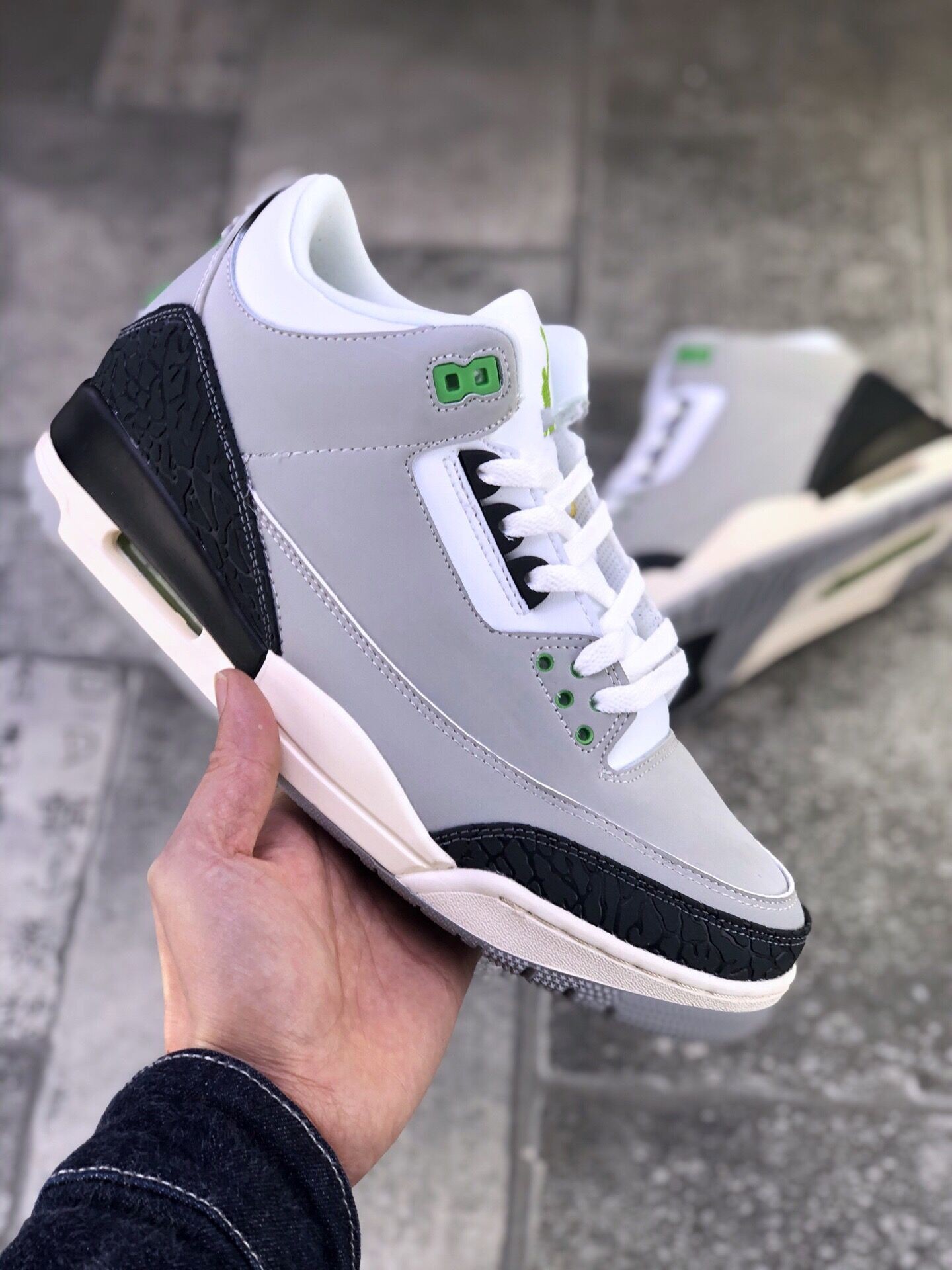 Wholesale Trainer 1 Basketball Shoes Jumpman 3 3s Chlorophyll Light Smoke Grey-Black-White-Sail Original Quality For Men Women Designer
Wholesale Trainer 1 Basketball Shoes Jumpman 3 3s Chlorophyll Light Smoke Grey-Black-White-Sail Original Quality For Men Women Designer