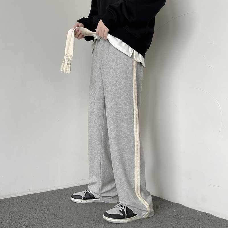 Men's Pants Casual Men Patchwork Design Spring New Fashion Ins Loose Popular Handsome Bottoms Students All-match Korean Style Harajuku Y2302