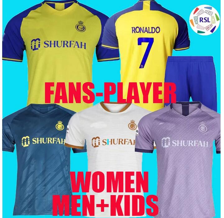 Al Nassr FC soccer Jerseys Ronaldo 2022 2023 Home yellow away 22 23 CR7 Gonzalo Talisca Ghislain Konan Vincent Aboubakar men Football shiirt Al-Nassr FC KIDS WOMAN
Al Nassr FC soccer Jerseys Ronaldo 2022 2023 Home yellow away 22 23 CR7 Gonzalo Talisca Ghislain Konan Vincent Aboubakar men Football shiirt Al-Nassr FC KIDS WOMAN