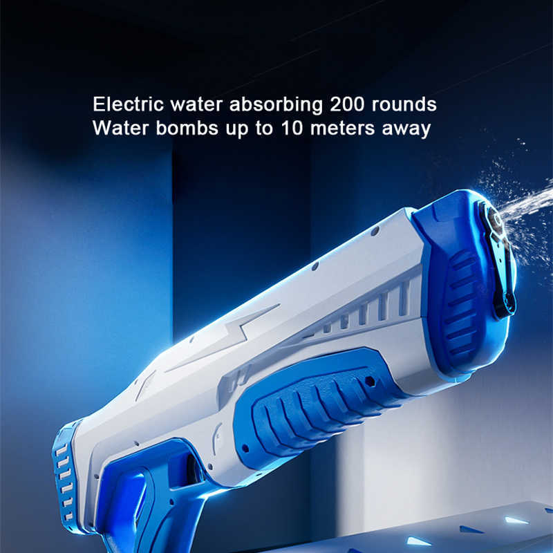 Bath Toys Water Gun Automatic Induction Water Absorbing Summer Electric Toy High-Tech Burst Water Gun Beach Outdoor Water Fight Toys GiftJ230210