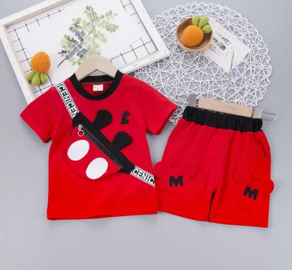 Children's suit Clothing Sets New Summer Baby Clothes Suit Children Fashion Boys Girls Cartoon T Shirt Shorts 2Pcs/set Toddler Casual Kids Tracks
