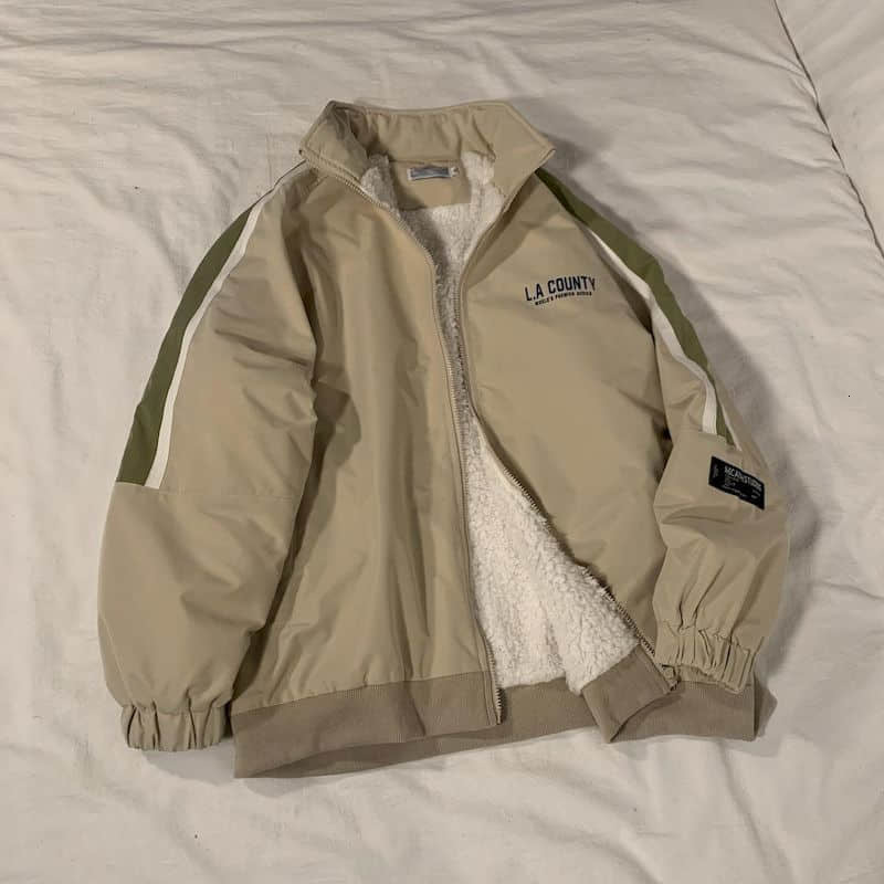 Mens Jackets Lamb Wool Jacket Winter Big Velvet Thick Padded Coat Handsome Light Up Street Top Korean Trend High Hip Hop 230210