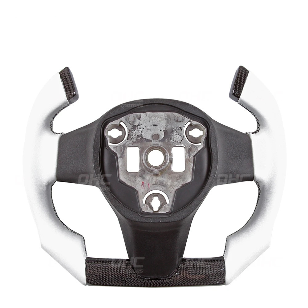 LED Racing Sport Carbon Fiber Steering Wheel for Tesla Model 3 Auto Steering System