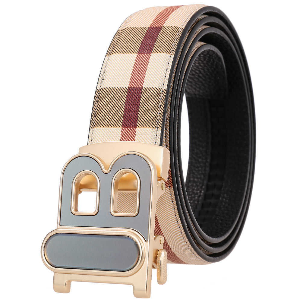 Men Belt Women Designer Belt Fashion Vintage PU Head Layer Leather Automatic Buckle Belts Straight Grain Width 3.5cm 12 Models 100-130cm