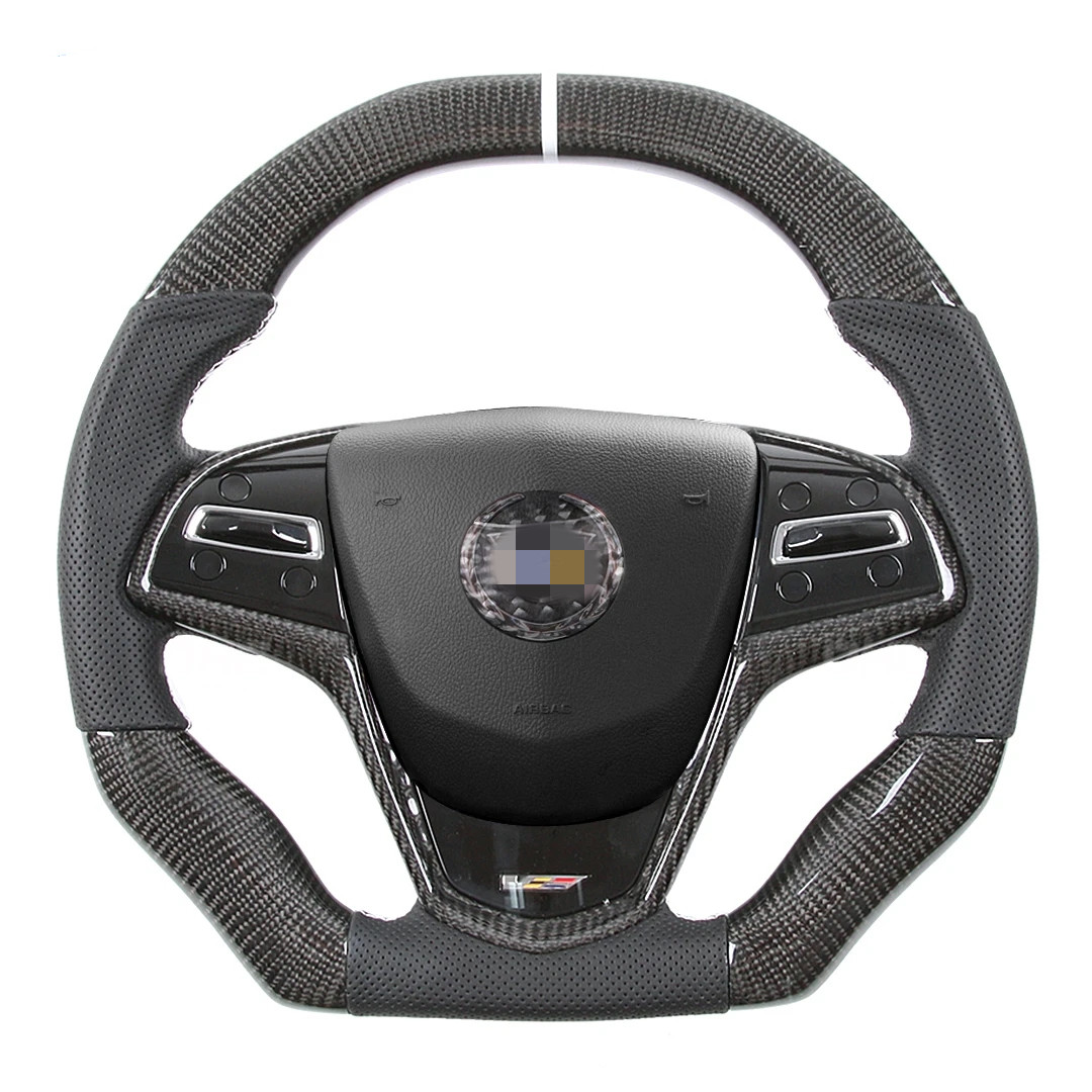 Racing Wheels Custom Car Interior Accessories Carbon Fiber Steering Wheel For Cadillac ATS