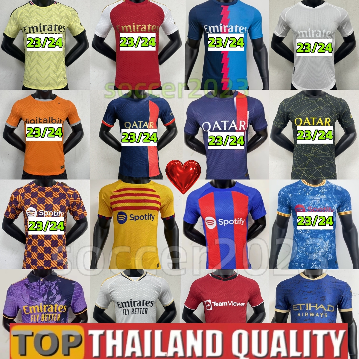 2023 2024 Latest style Soccer Jerseys Home Away Third 4TH Player version 23/24 pSGS barca Juve ARSen MBAPPE BENZEMA HAALAND SAKA RASHFORD SANCHO football shirt Men 1, 23 24 new
2023 2024 Latest style Soccer Jerseys Home Away Third 4TH Player version 23/24 pSGS barca Juve ARSen MBAPPE BENZEMA HAALAND SAKA RASHFORD SANCHO football shirt Men 1, 23 24 new