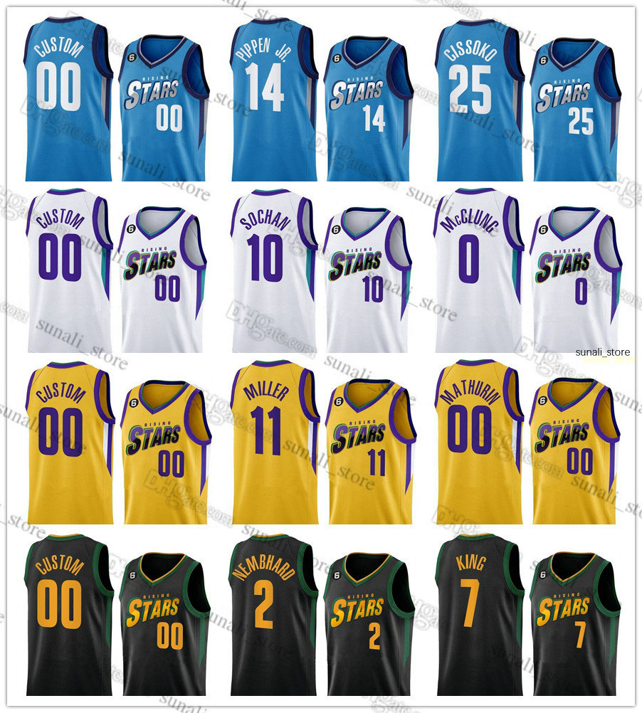 2023 Rising Stars Basketball Jerseys 1 Jabari Smith Jr. 10 Jeremy Sochan 0 Jalen Duren 3 Josh Giddey 6 Quentin Grimes 4 Evan Mobley 8 Jalen Williams Uniform, Women yellow
2023 Rising Stars Basketball Jerseys 1 Jabari Smith Jr. 10 Jeremy Sochan 0 Jalen Duren 3 Josh Giddey 6 Quentin Grimes 4 Evan Mobley 8 Jalen Williams Uniform, Women yellow