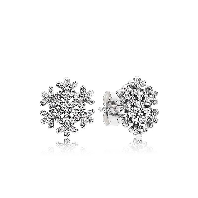 Authentic Sterling Silver Sparkling Snowflake Stud Earring for Pandora CZ Diamond Wedding Jewelry For Women Girlfriend Gift designer Earrings with Original Box
Authentic Sterling Silver Sparkling Snowflake Stud Earring for Pandora CZ Diamond Wedding Jewelry For Women Girlfriend Gift designer Earrings with Original Box