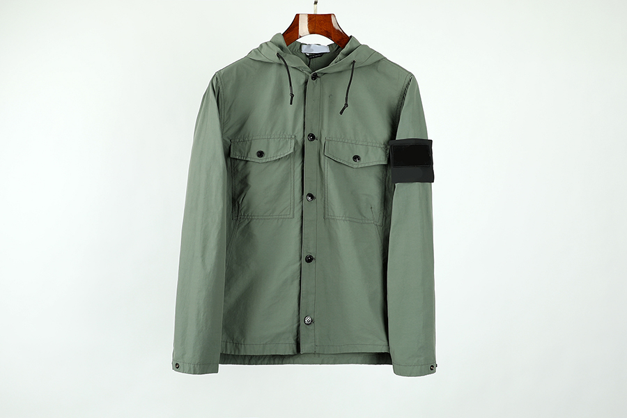 AAA quality brand men's topstoney jackets 4-color multi-pocket drawcord hood coat Loose casual jacket Size M-2XL