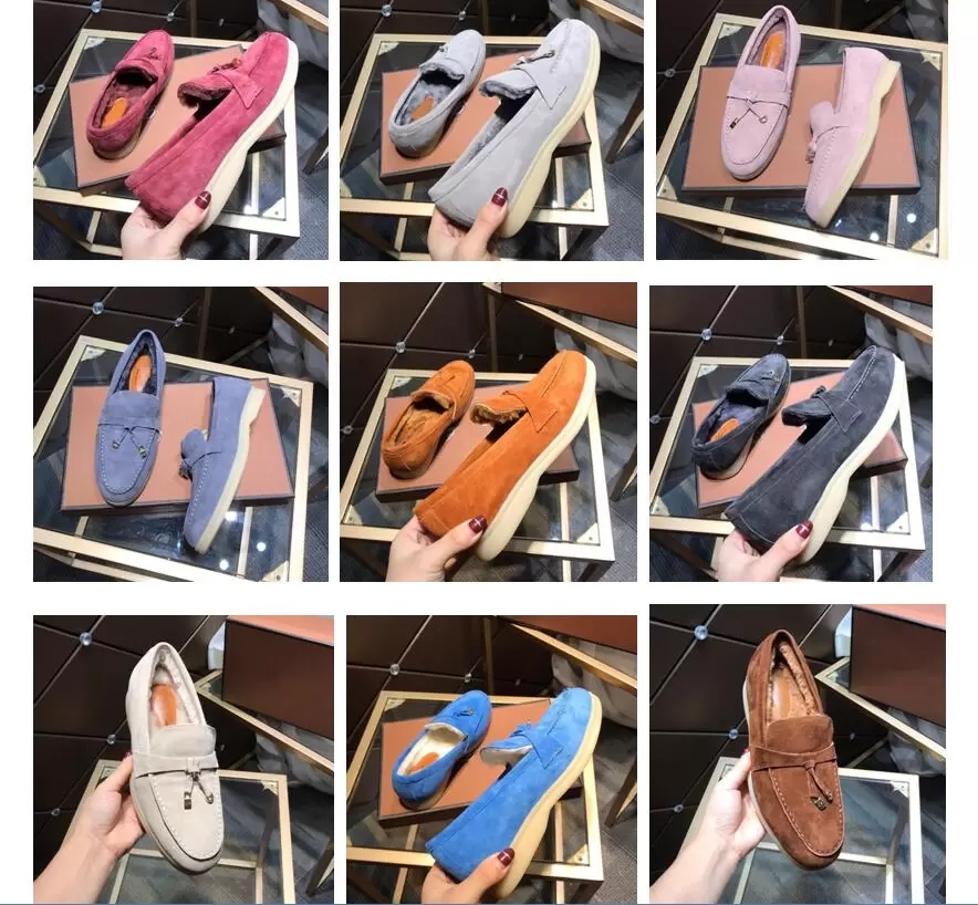 Winter leather Suede Women Loro Walk Dress shoes Loafers Fur Inside luxury designer leisure dress shoe Party Wedding 35-42 X5RG
Winter leather Suede Women Loro Walk Dress shoes Loafers Fur Inside luxury designer leisure dress shoe Party Wedding 35-42 X5RG