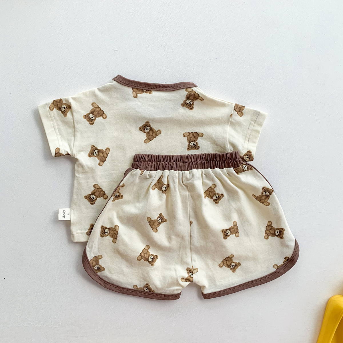 Clothing Sets VISgogo Baby Girls Boys Summer Clothes Cute Bear Print Outfit Short Sleeve T shirt Tops Shorts Casual Two Pieces Set 230209