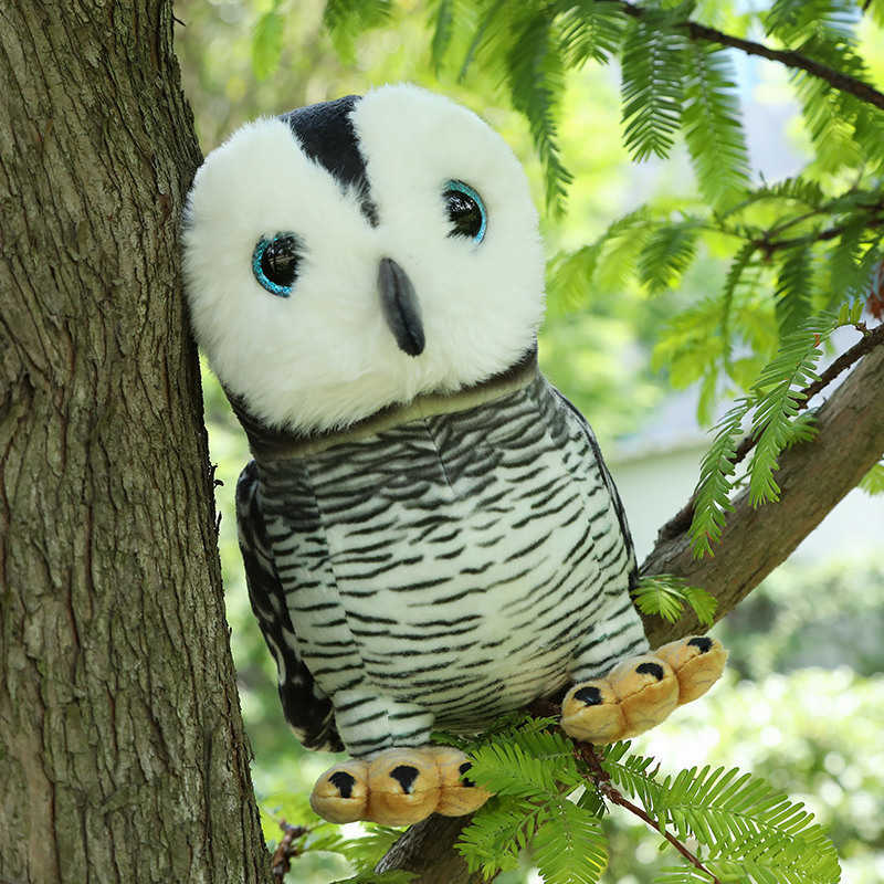 20cm New Kawaii Creative Simulation Snowy White Owl Doll Stuffed Plush Animals Toys Lovely Bird Room Decor Birthday Gift For Kids