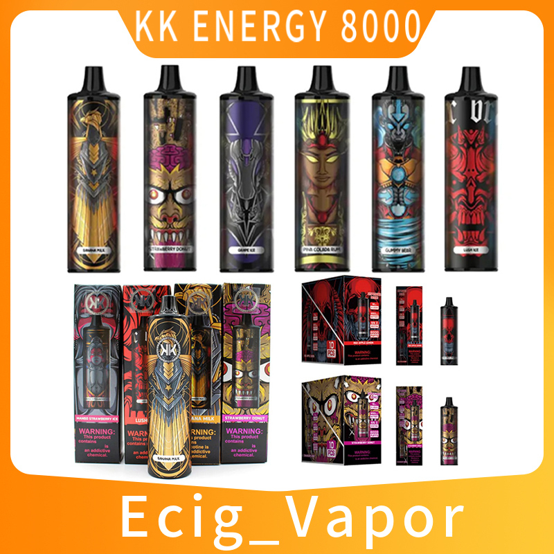 Authentic KK Energy 8000 Puff Disposable E cigarettes 8000 Puffs Vape Pen 16ml Pre-filled Mesh Coil Pods 650mAh Rechargeable Battery Vaporizers vapes
Authentic KK Energy 8000 Puff Disposable E cigarettes 8000 Puffs Vape Pen 16ml Pre-filled Mesh Coil Pods 650mAh Rechargeable Battery Vaporizers vapes