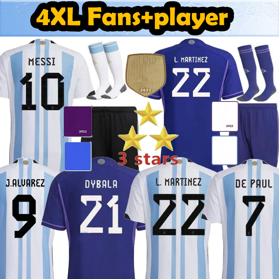 3 Stars 4XL 22/23 Argentina soccer jerseys 22 23 J.ALVAREZ DYBALA MESSIS DI MARIA KUN MARTINEZ MARADONA Signed ENZO ALVAREZ DI MARIA DE PAUL men kids Kits sock full sets, 22-23 away
3 Stars 4XL 22/23 Argentina soccer jerseys 22 23 J.ALVAREZ DYBALA MESSIS DI MARIA KUN MARTINEZ MARADONA Signed ENZO ALVAREZ DI MARIA DE PAUL men kids Kits sock full sets, 22-23 away
