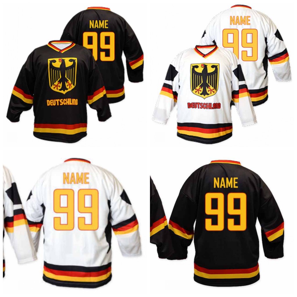 CUSTOM Team Germany Deutschland Ice Hockey Jersey Men' Embroidery Stitched White Black any number and name Jerseys, As shown
CUSTOM Team Germany Deutschland Ice Hockey Jersey Men' Embroidery Stitched White Black any number and name Jerseys, As shown