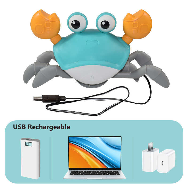 Bath Toys Kids Induction Escape Crab Octopus Crawling Toy Baby Electronic Pets Musical Toys Educational Toddler Moving Toy Christmas GiftJ230210