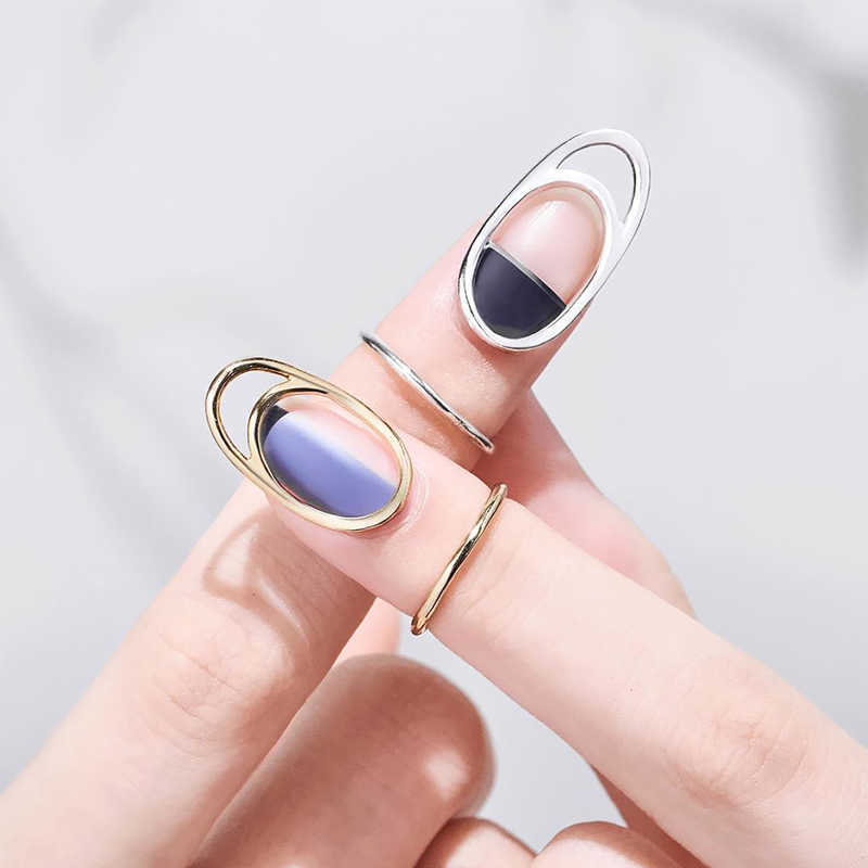 Solitaire Ring s Trend New Rhinestone Metal for Women Fingertip Nail Stainless Steel Fashion Party Gift Jewelry Y2302
