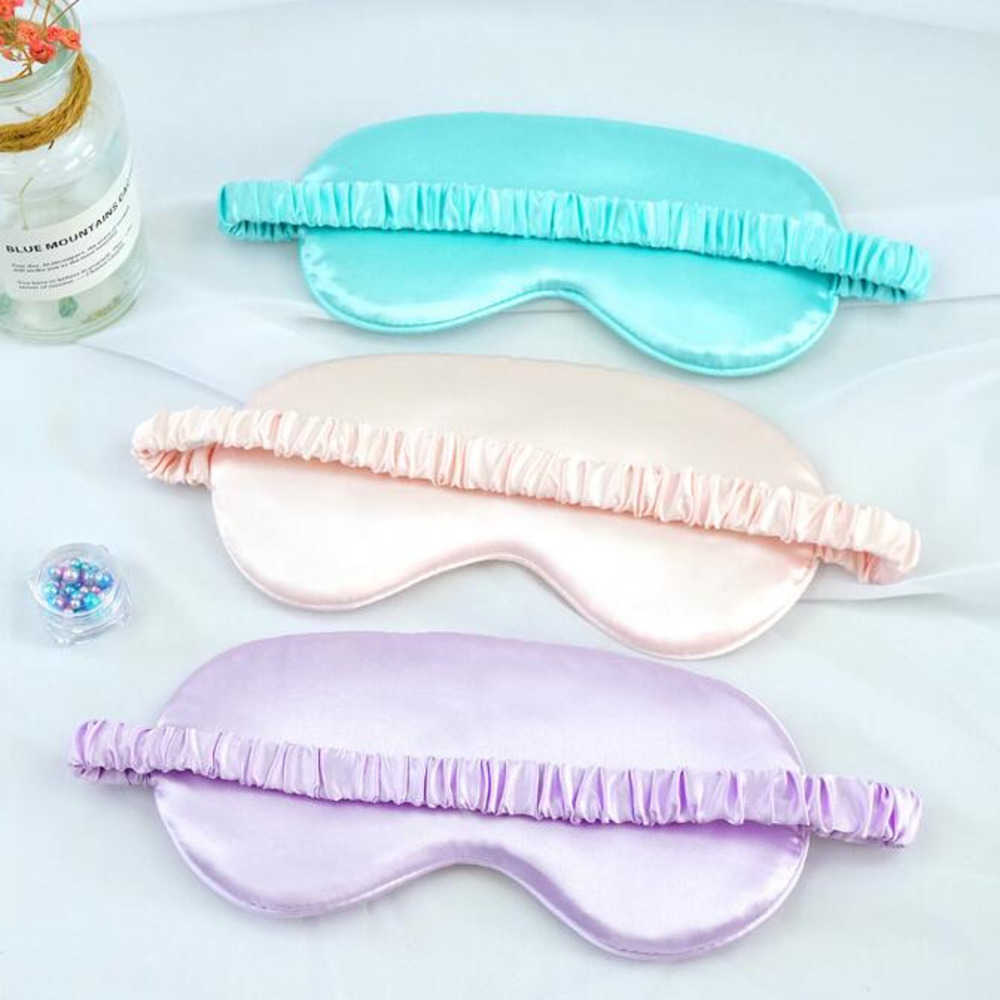 16 Colors Blue Pink Silk Sleep Masks Rest Shading Eye Mask Padded Shade Cover Eyepatch Travel Relax Aid Blindfolds Eyemask Mascaras De Seda Para Dormi