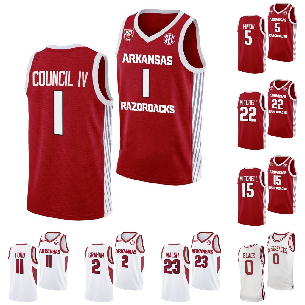 Arkansas College Basketball jersey Derrian Ford Davonte Davis Nick Smith Trevon Brazile Ricky Council IV Anthony Black Makhi Mitchell Jalen Graham, White1
Arkansas College Basketball jersey Derrian Ford Davonte Davis Nick Smith Trevon Brazile Ricky Council IV Anthony Black Makhi Mitchell Jalen Graham, White1