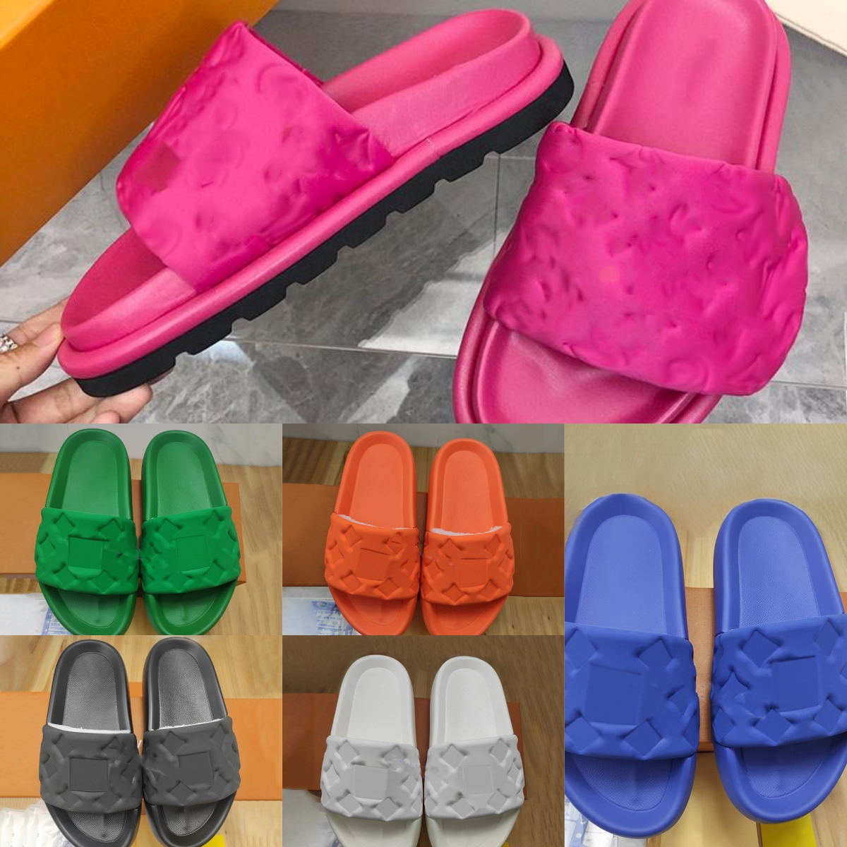 fashion Slippers Waterfront Embossed Rubber Beach Sandals Men Women White Orange Black Green Olive Summer Shoes Sneakers slide
fashion Slippers Waterfront Embossed Rubber Beach Sandals Men Women White Orange Black Green Olive Summer Shoes Sneakers slide