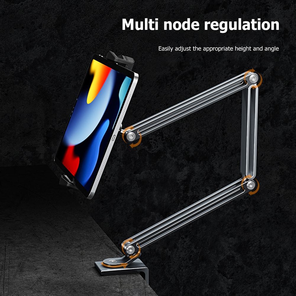 Mounts 360 Adjustable Holders Tablet Stand for 4'' To 12.9'' Mobile Phones Tablets Lazy Arm Desk Mount Aluminum Alloy Portable Reu