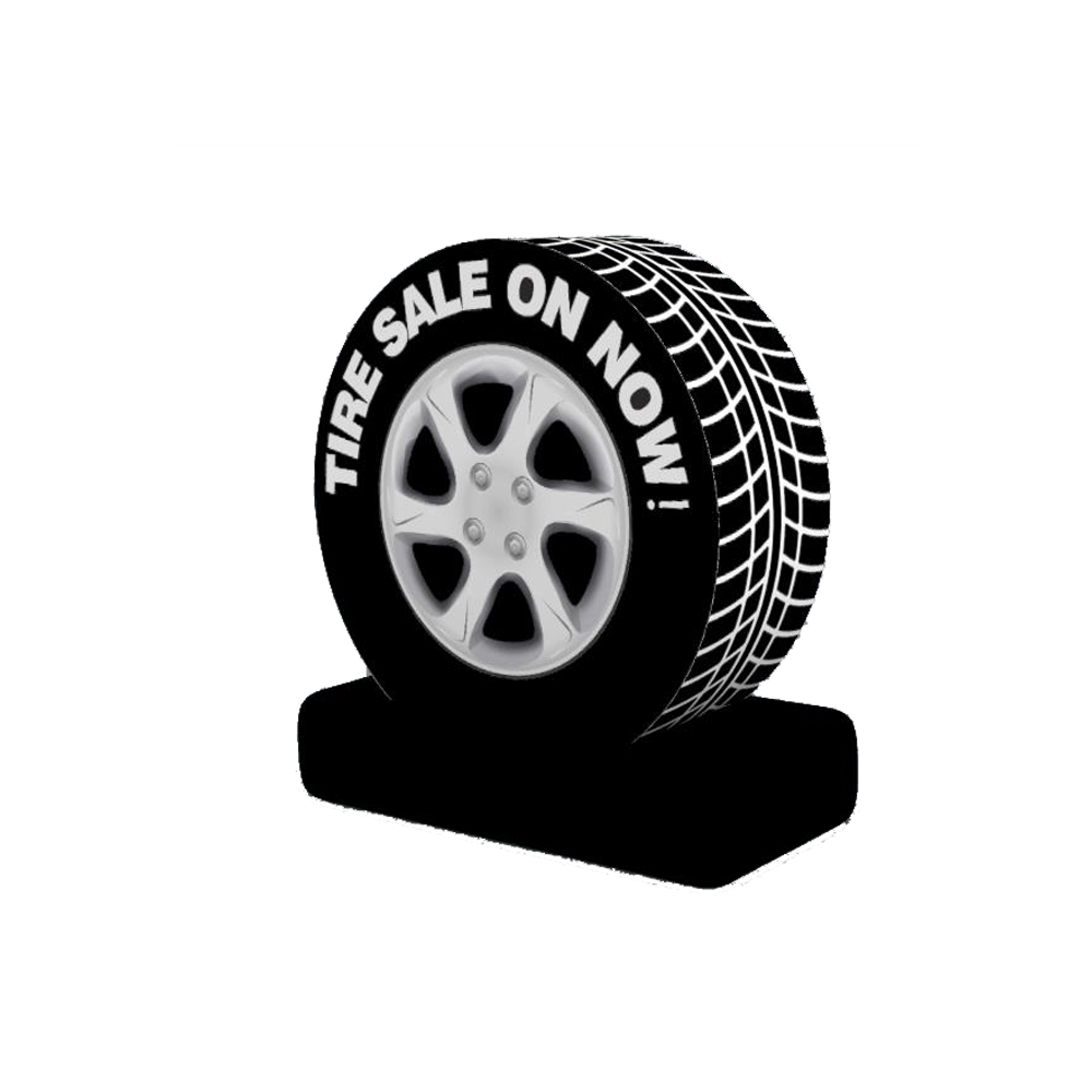 Commercial use 5mH giant inflatable tire balloon model customized car wheel on truck for advertising