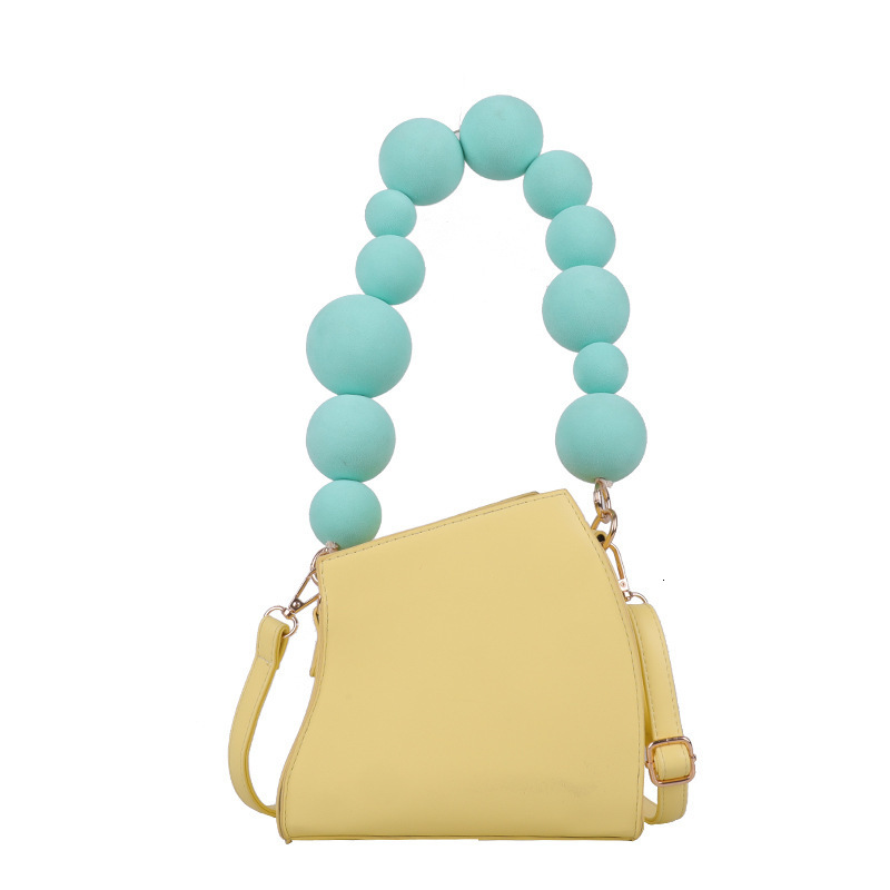 Evening Bags Spring Summer Niche Personality Handbag Quality Yellow Pu Leather Crossbody Bag Geometric Shape Shoulder Female 230210
