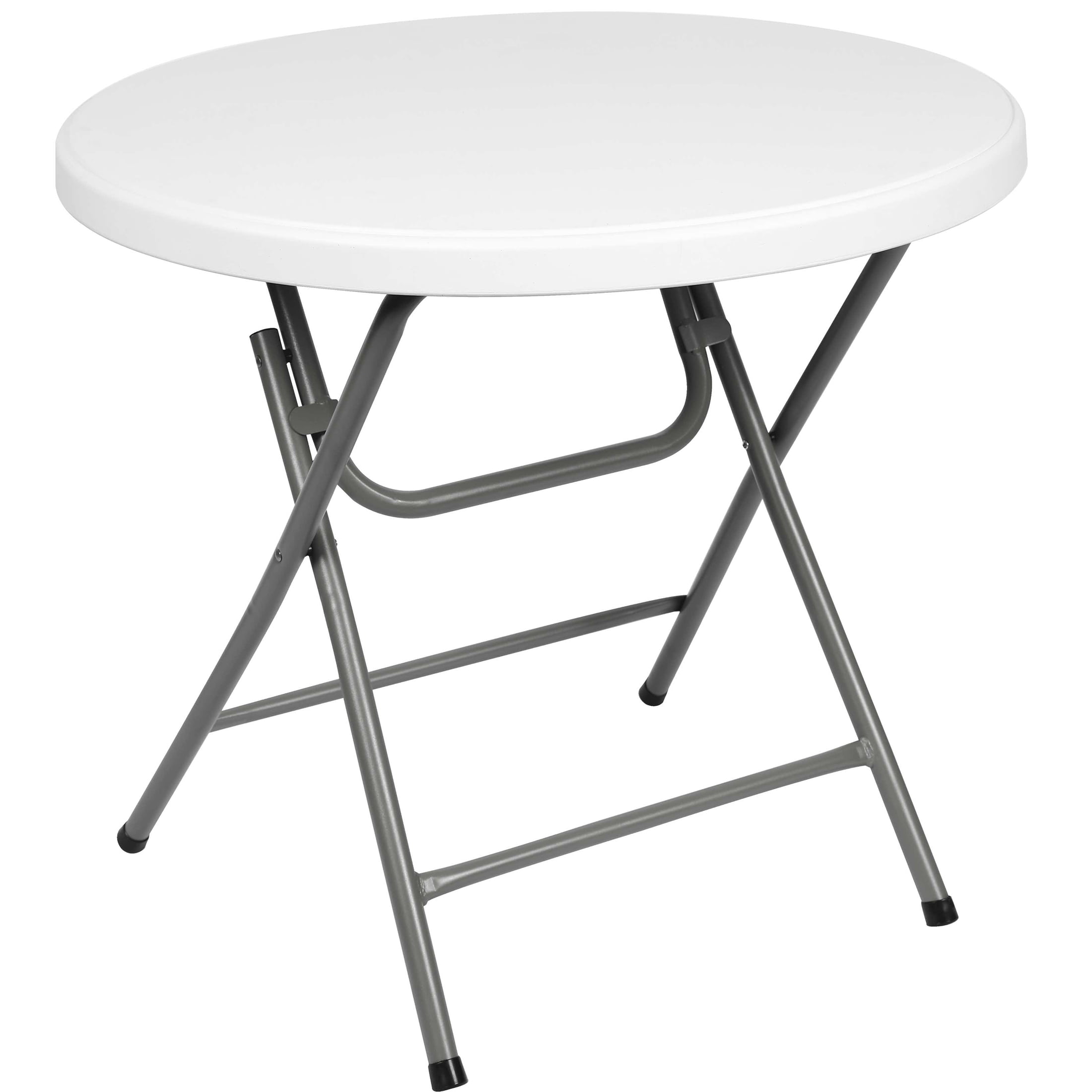 32 Inch Bar Height Folding Table White Round Plastic Table