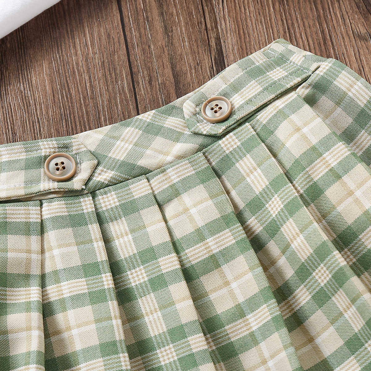 Clothing Sets Kids Preppy Suits for Girls Summer Sets Baby Short Sleeve TShirt Plaid Skirt School Costume Children Clothing 6 8 10 12 Years W230210