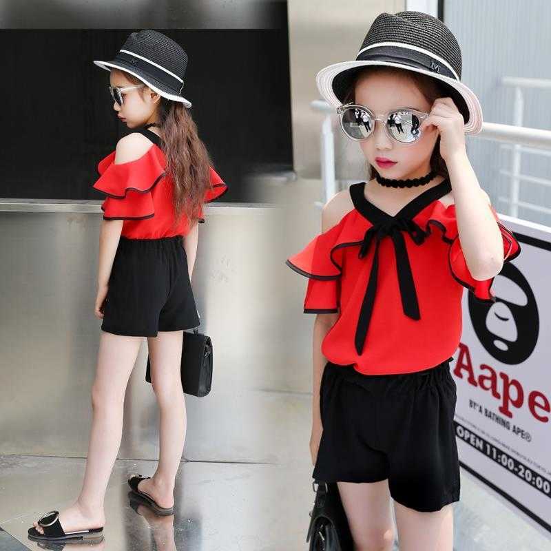 Clothing Sets Summer Girls Clothing Sets Kids TshirtShorts Suits Short Sleeve Children Fashion Girl Clothes Outfit 4 6 8 10 11 12 Years W230210